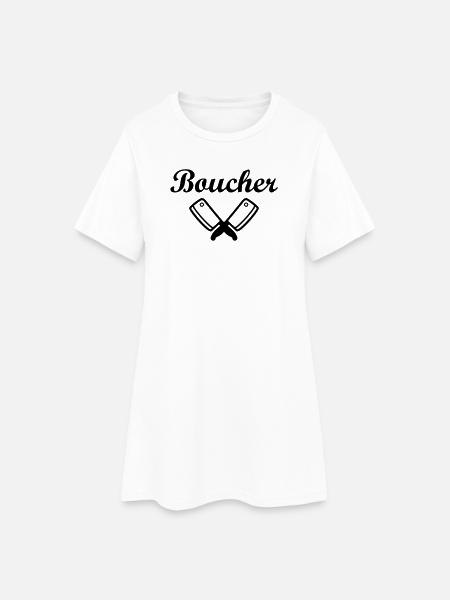 Boucher - Robe T-shirt Femme - blanc