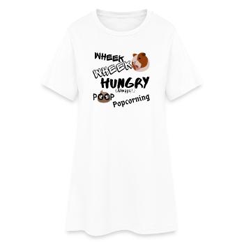 Cadeau Cochon d'inde heureux - Robe T-shirt Femme - blanc - Devant