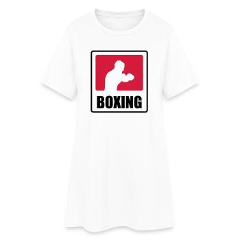 Boxeur - Boxe 🥊 - Robe T-shirt Femme - blanc - Devant