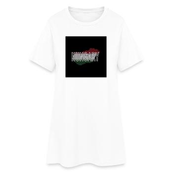 Hongrie - Robe T-shirt Femme - blanc - Devant