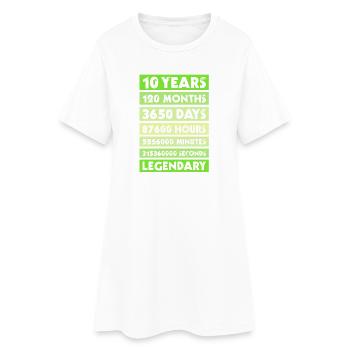 10 ans d’anniversaire de l’entreprise-adhésion - Robe T-shirt Femme - blanc - Devant