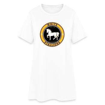 Étalons blancs - Robe T-shirt Femme - blanc - Devant