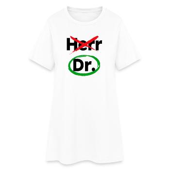 Doktor Arzt Facharzt Hausarzt Assistenzarzt Beruf - Frauen T-Shirt-Kleid - Weiß - Vorne