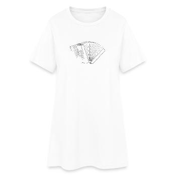 Accordéon pur - Robe T-shirt Femme - blanc - Devant