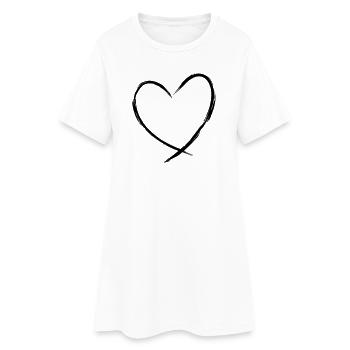 coeur amour symbole cadeau anniversaire amitié - Robe T-shirt Femme - blanc - Devant