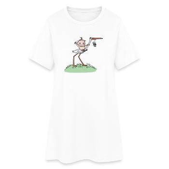 A sweet girl is born! Such luck! - Women’s T-Shirt Dress - white - Front