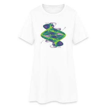 Watercolor art graphic painting picture chaos 6552vir - Women’s T-Shirt Dress - white - Front