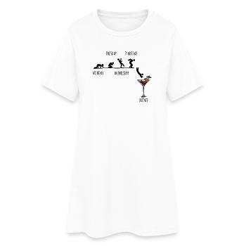 Party partying - Women’s T-Shirt Dress - white - Front