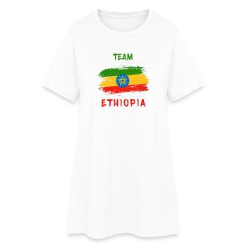 Conception / idée cadeau Team Ethiopia - Robe T-shirt Femme - blanc - Devant