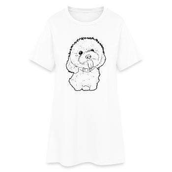 Malteser - Frauen T-Shirt-Kleid - Weiß - Vorne