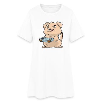 Labrador Kawaii - Robe T-shirt Femme - blanc - Devant