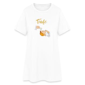 Taufe Kindstaufe Symbole Baby Wasser taufen - Frauen T-Shirt-Kleid - Weiß - Vorne