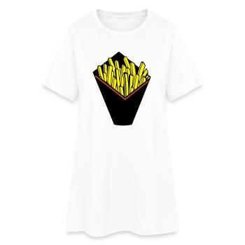 CORNET DE FRITE - Robe T-shirt Femme - blanc - Devant
