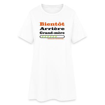 bientot arriere grand mere - Robe T-shirt Femme - blanc - Devant