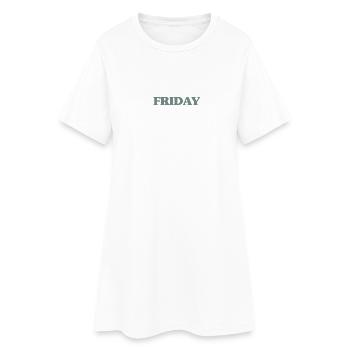 Vendredi - Robe T-shirt Femme - blanc - Devant