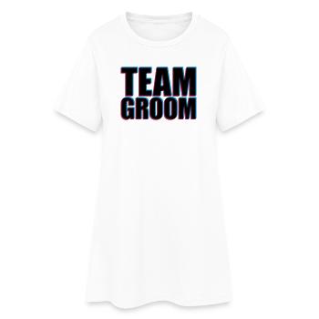 L'équipe Groom 3D - Robe T-shirt Femme - blanc - Devant