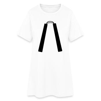 NUNCHAKU - Women’s T-Shirt Dress - white - Front
