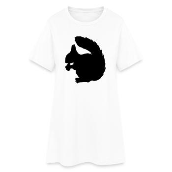 Écureuil avec figure d’ombre de noix - Robe T-shirt Femme - blanc - Devant