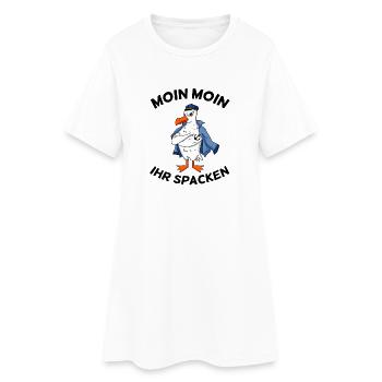 Moin Moin Ihr Spacken Seemöwe Anker Tattoo - Frauen T-Shirt-Kleid - Weiß - Vorne