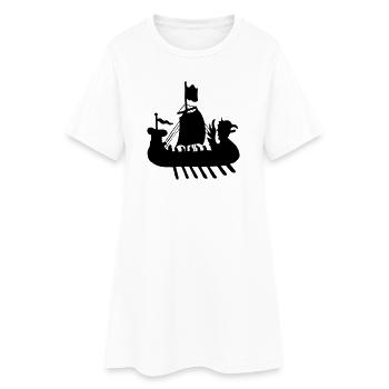 Image d’ombre de bateau viking - Robe T-shirt Femme - blanc - Devant