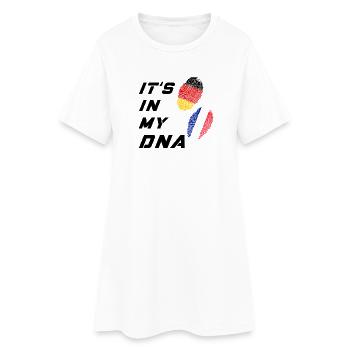 C'est l'Allemagne et la France dans mon ADN - Robe T-shirt Femme - blanc - Devant
