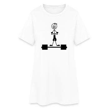 Krafttraining mit Händen übereinander Logo - Frauen T-Shirt-Kleid - Weiß - Vorne