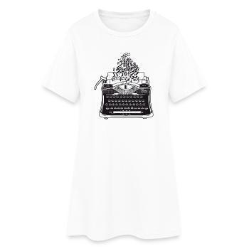 machine à écrire antique nostalgique avec des lettres - Robe T-shirt Femme - blanc - Devant