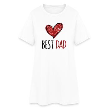 Meilleur papa papa fête des pères coeur préféré papa papa - Robe T-shirt Femme - blanc - Devant