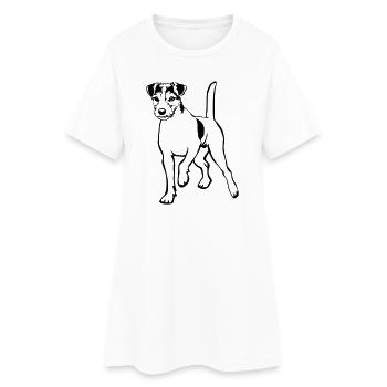 Parson Russell Terrier - Frauen T-Shirt-Kleid - Weiß - Vorne