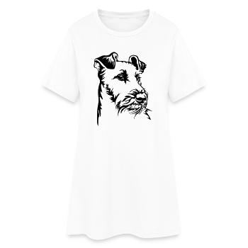 Irish Terrier head - Women’s T-Shirt Dress - white - Front