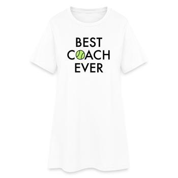 Best Coach ever - Frauen T-Shirt-Kleid - Weiß - Vorne