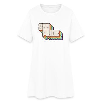 Déclaration de l’Ombre Arc-en-ciel de la fierté gay - Robe T-shirt Femme - blanc - Devant