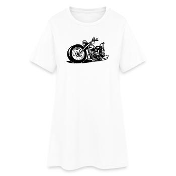 Chopper / moto - Robe T-shirt Femme - blanc - Devant