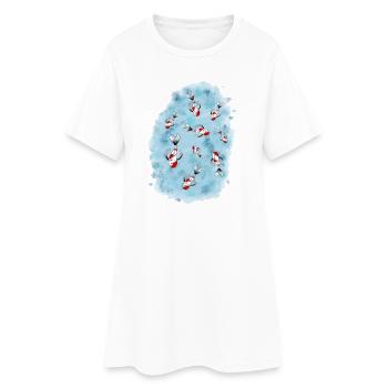 Étang de carpes koï au Japon - Robe T-shirt Femme - blanc - Devant