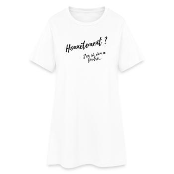 Honnêtement ? Design Humour Décontracté - Robe T-shirt Femme - blanc - Devant