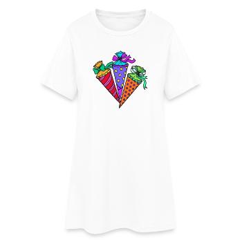 Sac d’école Début de l’école - Robe T-shirt Femme - blanc - Devant