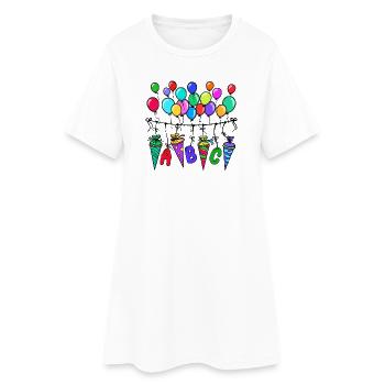 École Journée scolaire Rentrée scolaire Début de l’école - Robe T-shirt Femme - blanc - Devant
