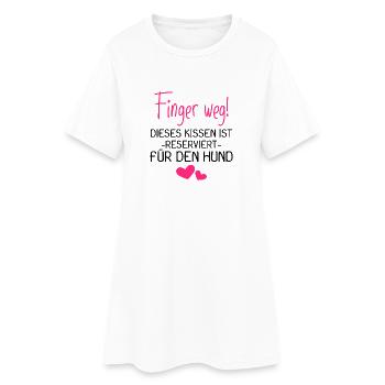 Hunde Kissen - Hund - Reserviert für den Hund - Frauen T-Shirt-Kleid - Weiß - Vorne