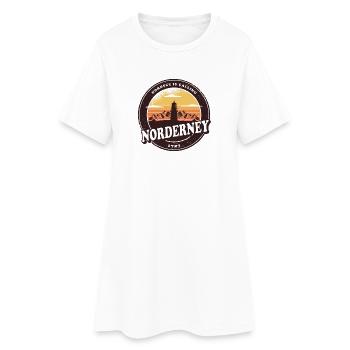 Conception du phare Norderney Sunset / Idée cadeau - Robe T-shirt Femme - blanc - Devant