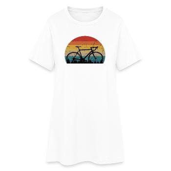 Vélo Rétro Vintage Cadeau Roue Vélo - Robe T-shirt Femme - blanc - Devant