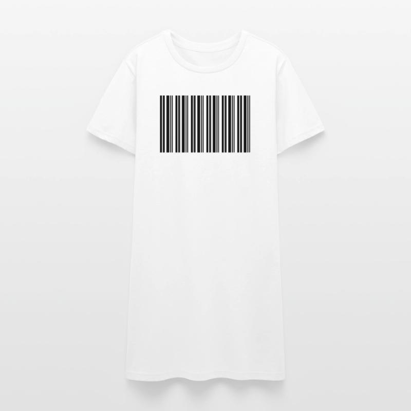 Barcode Strichcode Nerd IT Technik Design Frauen T-Shirt-Kleid