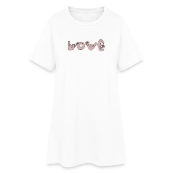 Love Yoga Fitness Paresseux Amour - Robe T-shirt Femme - blanc - Devant