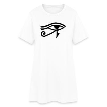 Œil de Horus Hiéroglyphe égyptien - Robe T-shirt Femme - blanc - Devant