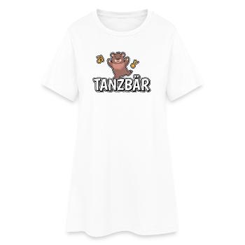 Tanzbär - Bär - Bären - Frauen T-Shirt-Kleid - Weiß - Vorne