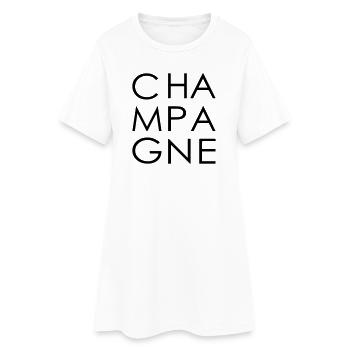 cha mpa gne - Frauen T-Shirt-Kleid - Weiß - Vorne
