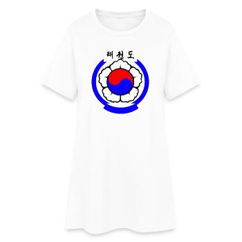 Logo du taekwondo Arts martiaux coréens - Robe T-shirt Femme - blanc - Devant