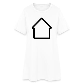 Minimal House Outline Icon For Home And Property - Women’s T-Shirt Dress - white - Front