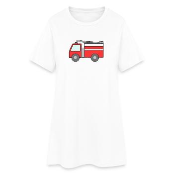 Pompiers - Robe T-shirt Femme - blanc - Devant