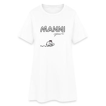 Manni das mürrische Mammut - Frauen T-Shirt-Kleid - Weiß - Vorne