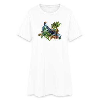Herb Witch Utensils Fantasy Design - Women’s T-Shirt Dress - white - Front